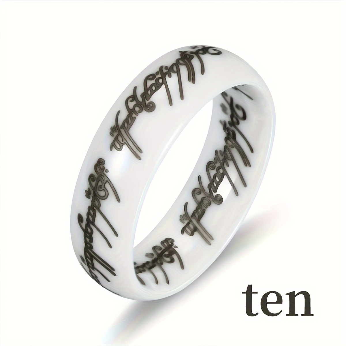 Hip Hop Ceramic Ring - Stylish and Versatile Accessory